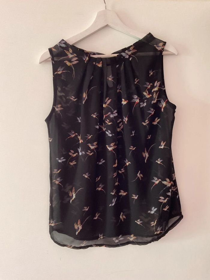 Haut top noir été transparent