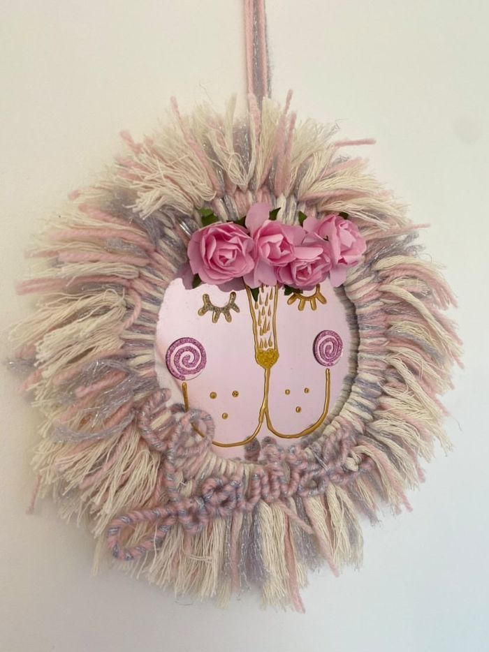 Mademoiselle Lion taille M rose/argenté - photo numéro 2