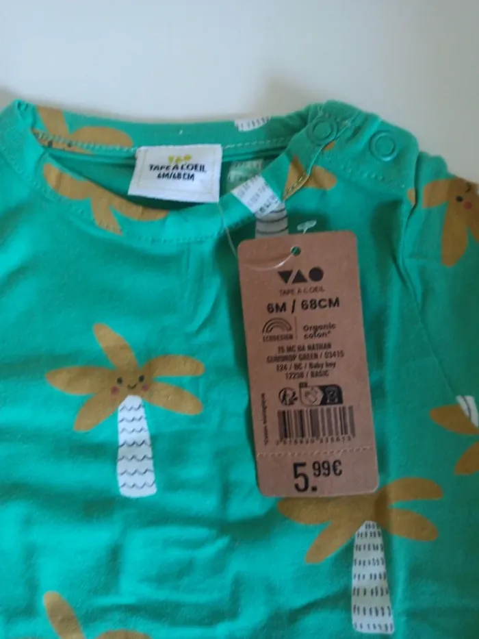 T-shirt manche courte 6 mois - photo numéro 3