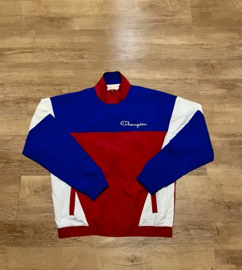 Veste champion vintage rouge et bleu 90s taille S