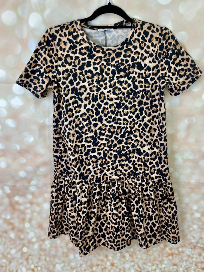 Robe courte Zara imprimé Léopard