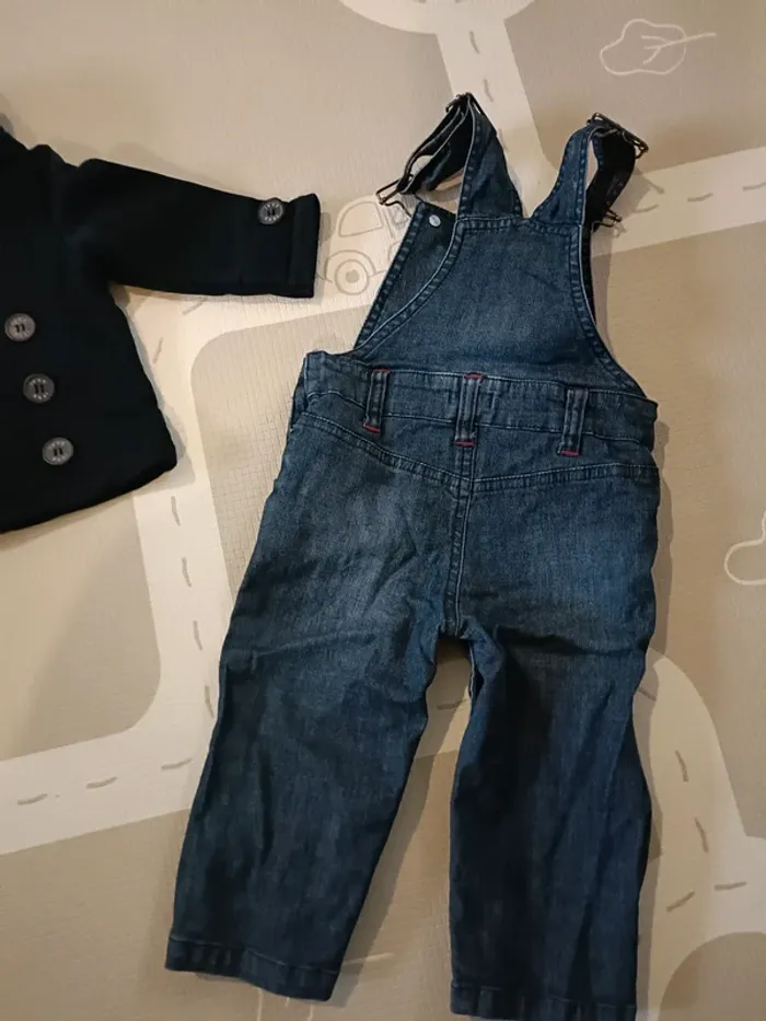 Ensemble salopette + veste marin ikks - photo numéro 8