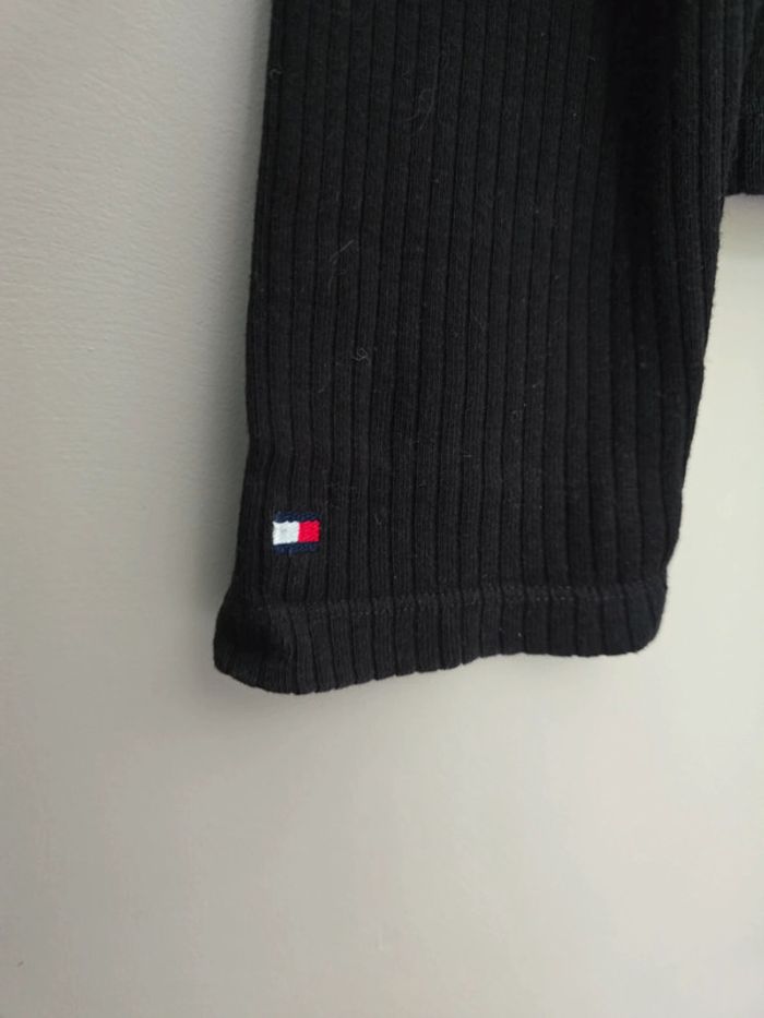 haut col roulé tommy hilfiger femme noir maille côtelée xl casual chic - photo numéro 5
