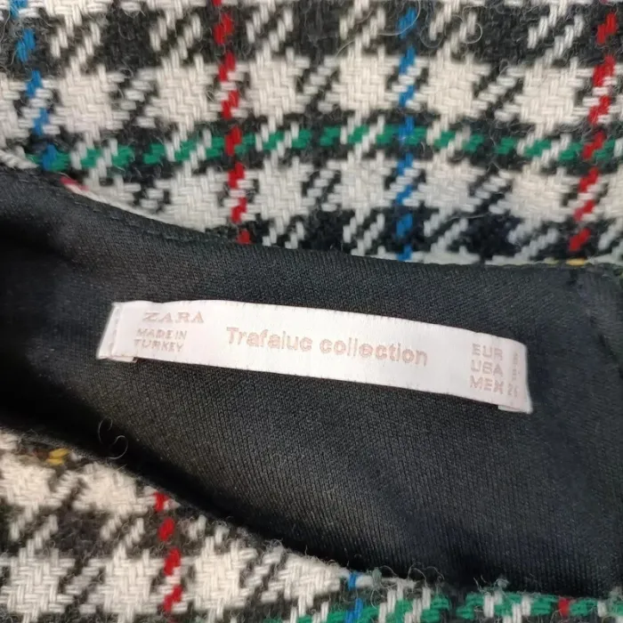 Robe courte Zara Trafaluc à carreaux pied-de-poule – taille S effet tweed A1091 - photo numéro 7