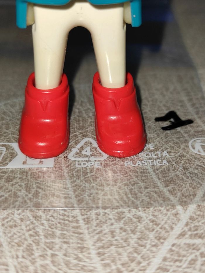 Playmobil vintage paire de chaussure botte rouge