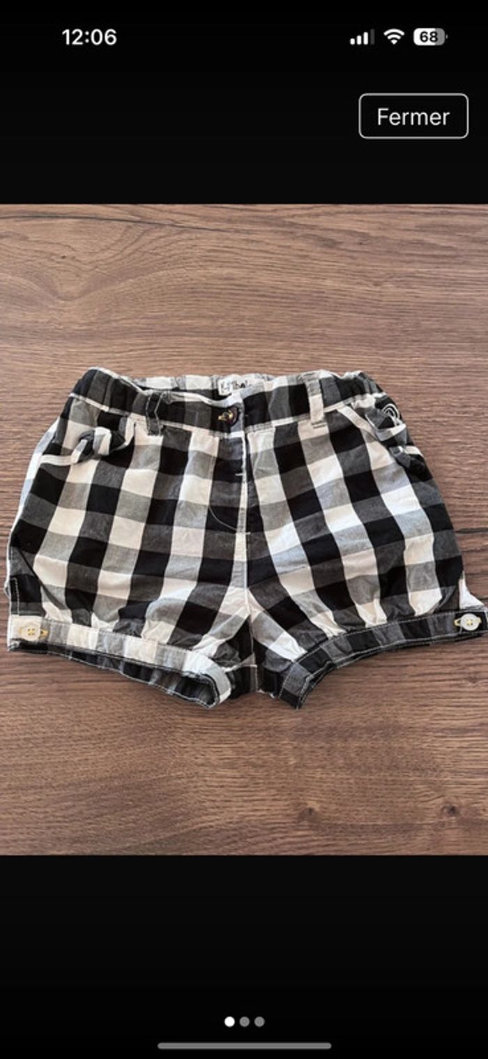 Short à carreaux