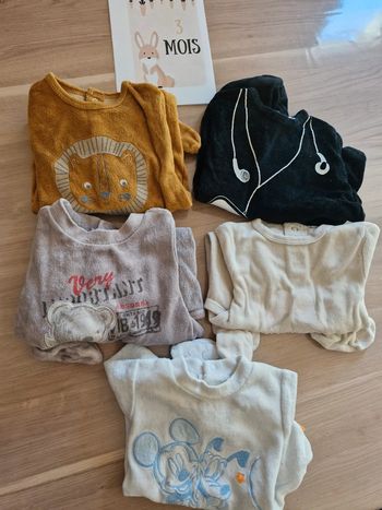 Lot de 5 Pyjamas 3 mois