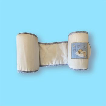 Coussin cale bébé positionneur blanc/bleu réglable