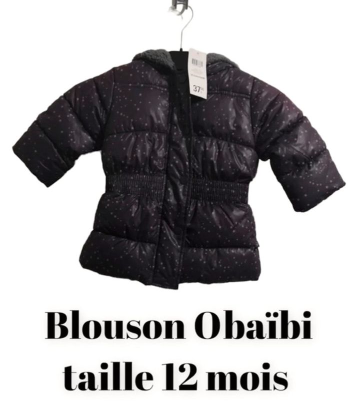 Doudoune Obaïbi fille taille 12 mois neuf 74 cm