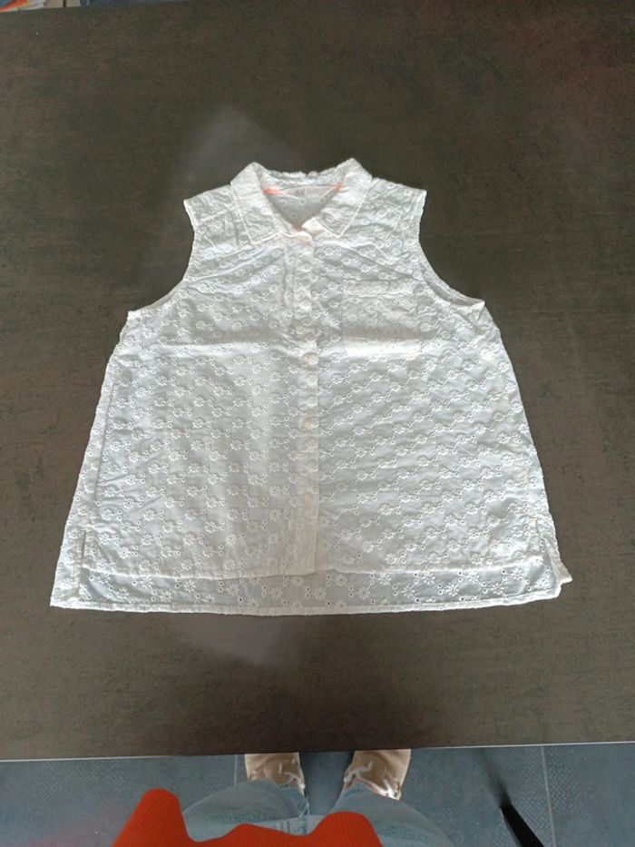 Chemise sans manche blanche H et M 11 ans
