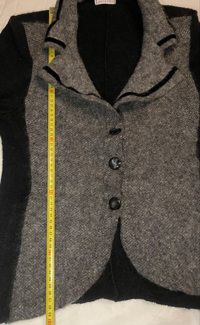 Veste/gilet »Patrice Breal »noire et grise - photo numéro 5