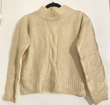 Pull Col Haut Torsadée Mordoré