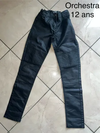 Pantalon cuir noir 12 ans orchestra