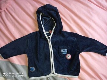 Gilet à capuche zippé polaire garçon, taille 6 mois