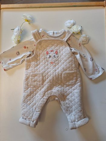 Salopette ensemble 1mois marie