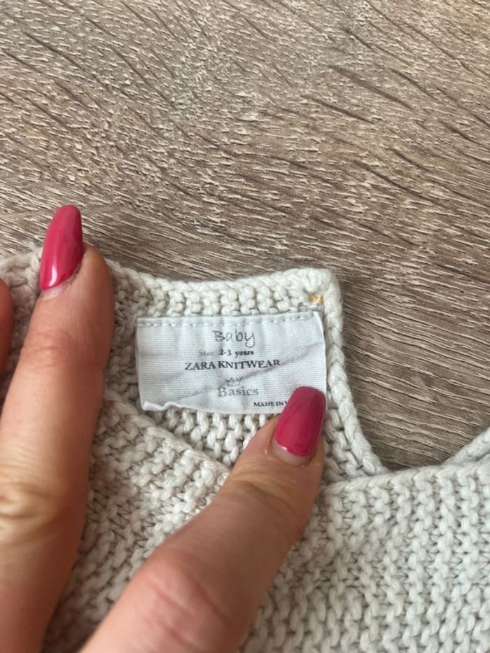 Pull beige Zara 3ans 🤍 impeccable - photo numéro 2