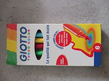 boite de 6 feutres turbo color Encre lavable GIOTTO