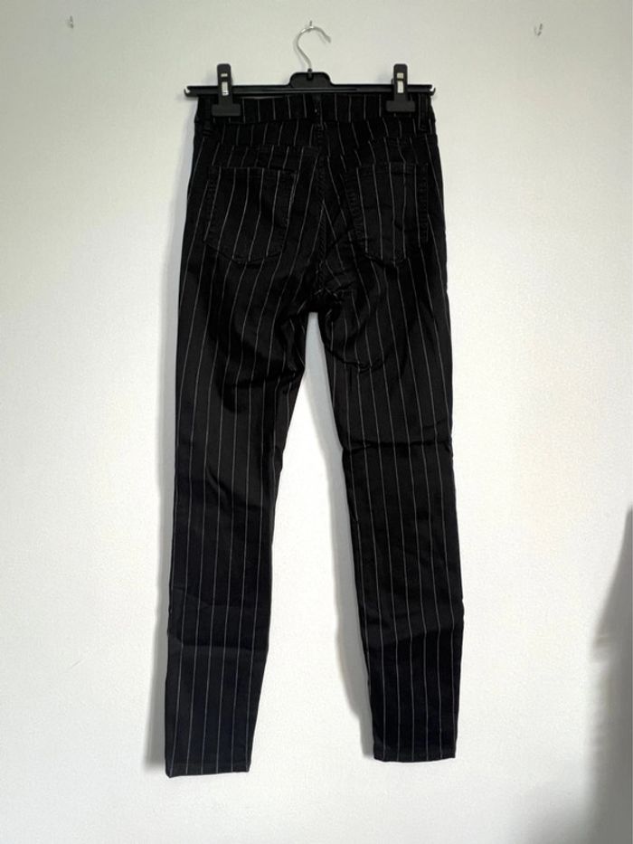 Jean slim taille haute Pimkie noir et blanc - photo numéro 2