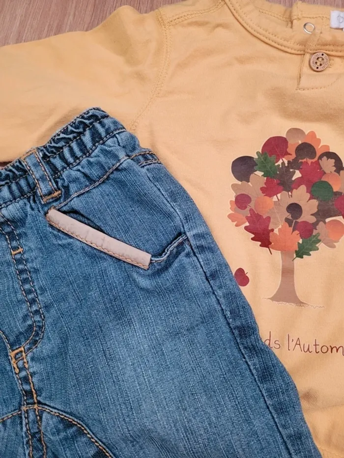 Ensemble bébé haut et bas Obaïbi 6 mois - photo numéro 5