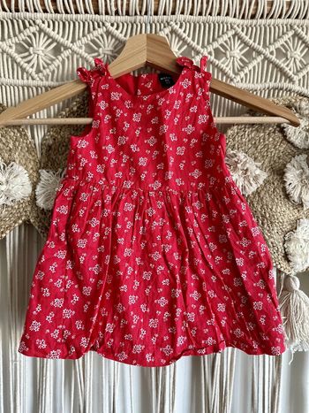 Robe rouge imprimée 9 mois