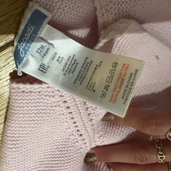 Cardigan 12m fille en cotton Jacadi rose pale