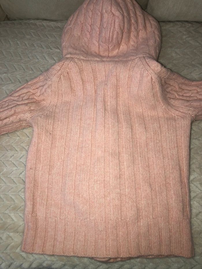 🌼Gilet torsadé à capuche fourré Gap🌼 - photo numéro 3
