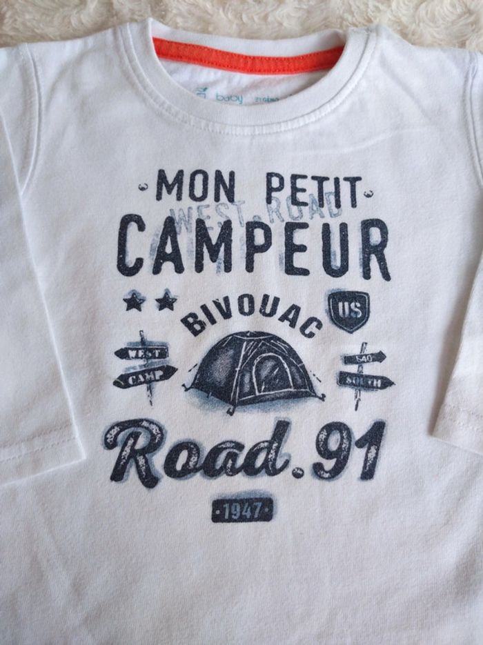 Ensemble (tee shirt manches longues+pantalon) Garçon 6 mois Campeur Gémo - photo numéro 5