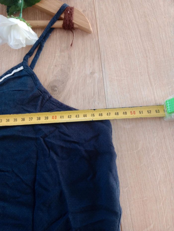 Débardeur femme L bleu marine liseret blanc c85 - photo numéro 17