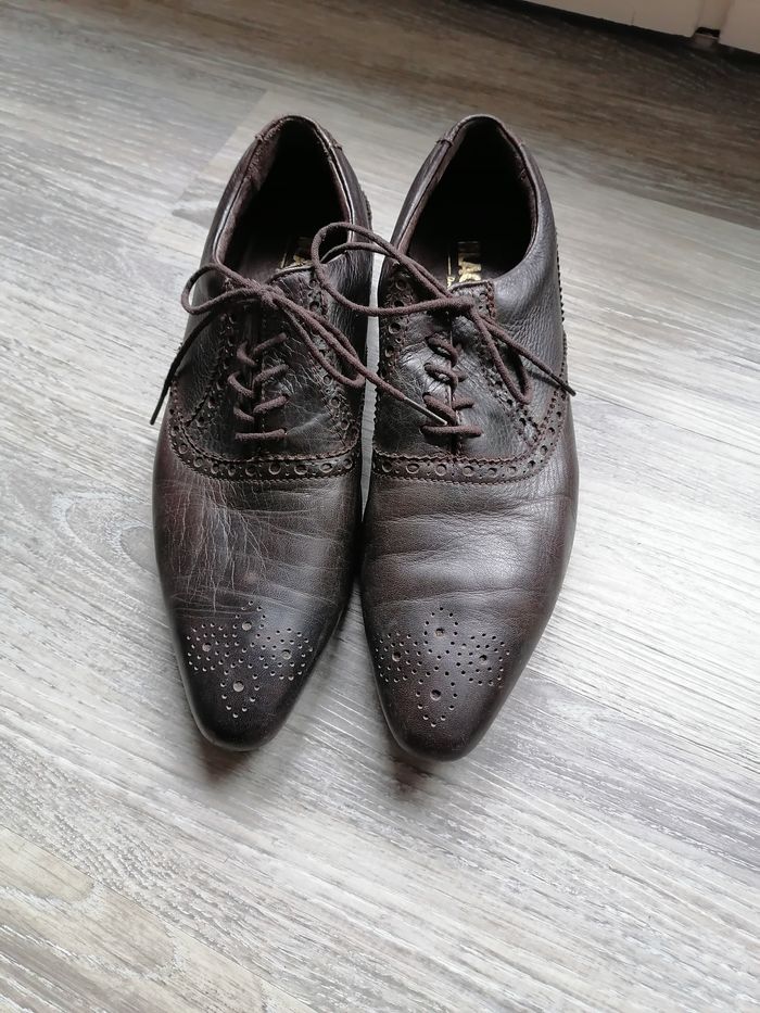 Chaussures habillés homme en cuir marron avec lacets Blackstone