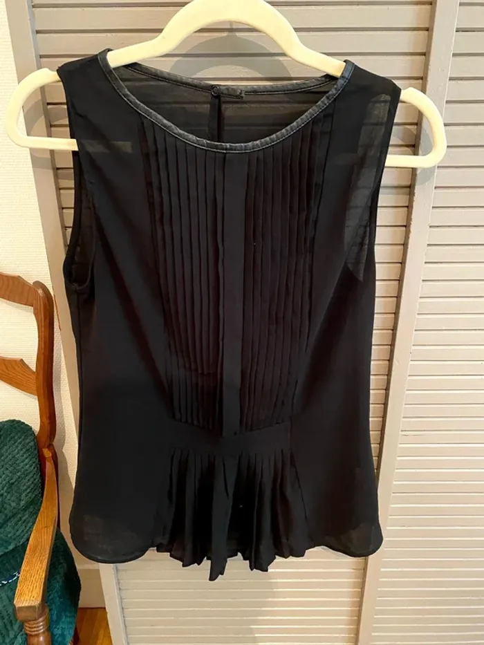 Blouse noire transparente