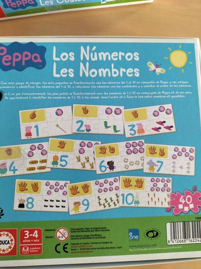 Lot de 2 jeux d'apprentissage Pegga  les nombres et les couleurs - photo numéro 3