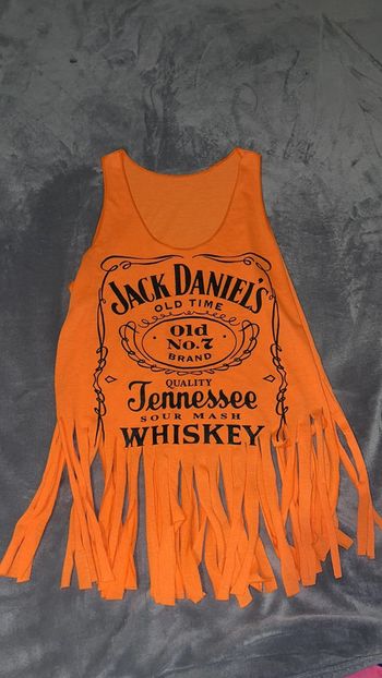 Débardeur femme orange XS S 34-36