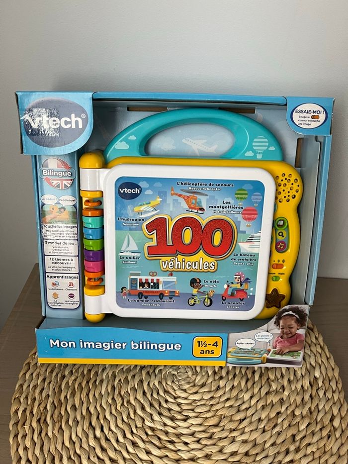 VTech - Mon Imagier Bilingue, Imagier Parlant Mes 100 Véhicules, Livre Sonore