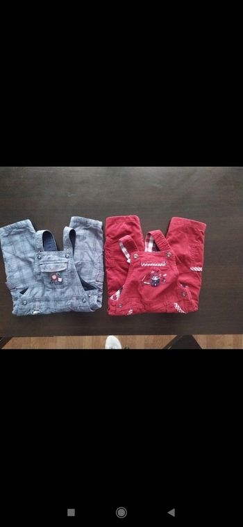 Lot 2 salopettes 6 mois Sergent Major