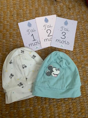Bonnets bébé 1-3 mois Disney
