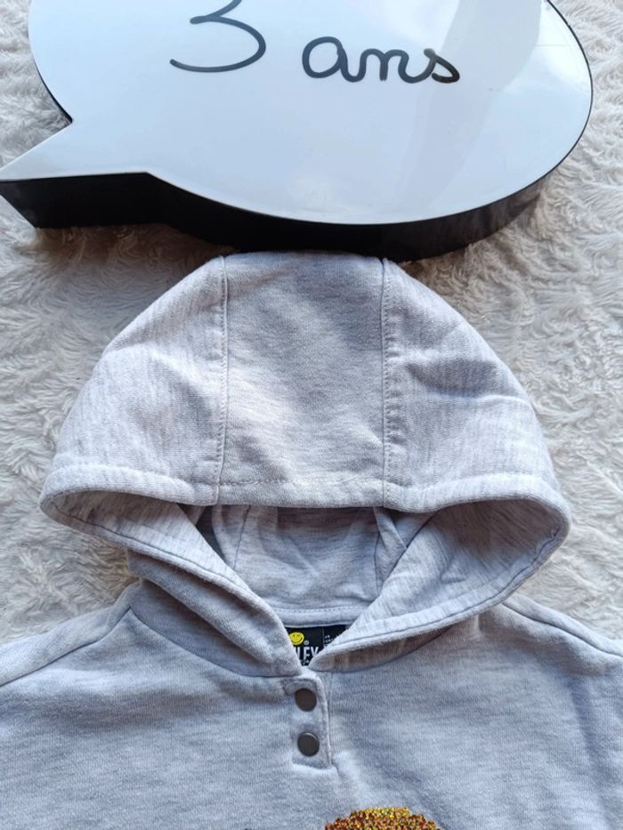 Sweat à capuche sequins Garçon 3 ans go Smiley - photo numéro 6