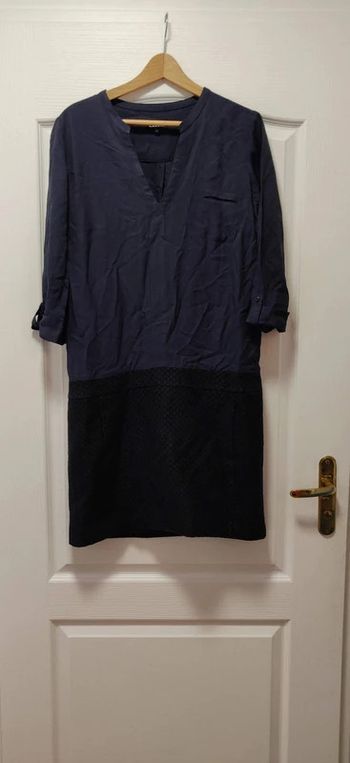 Robe Caroll manches 3/4 marine et noir 42