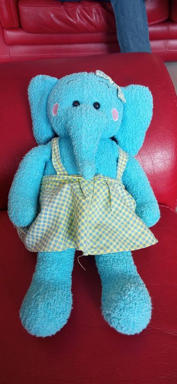 Peluche vintage mademoiselle elephante