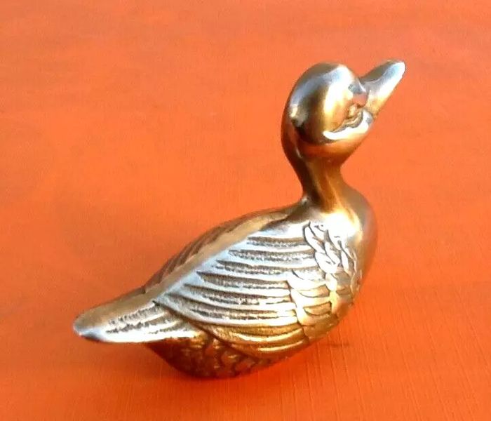 Canard en laiton Avec détail du plumage - photo numéro 2