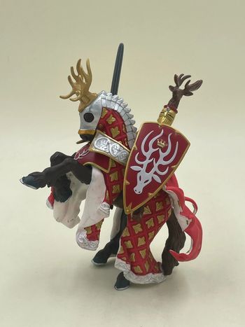 Figurines Papo guerrier médiéval cheval + chevalier