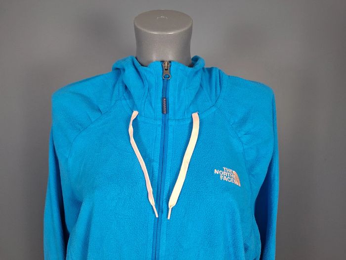 Polaire légère zippée the north face bleu femme - taille 2XL - brodé - photo numéro 2