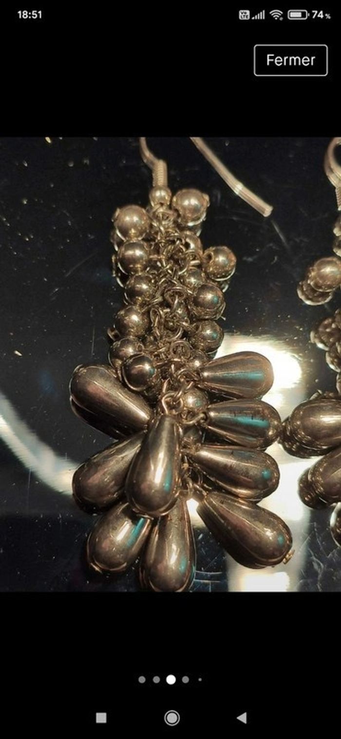 Boucles d'oreilles fantaisie vintage - photo numéro 5