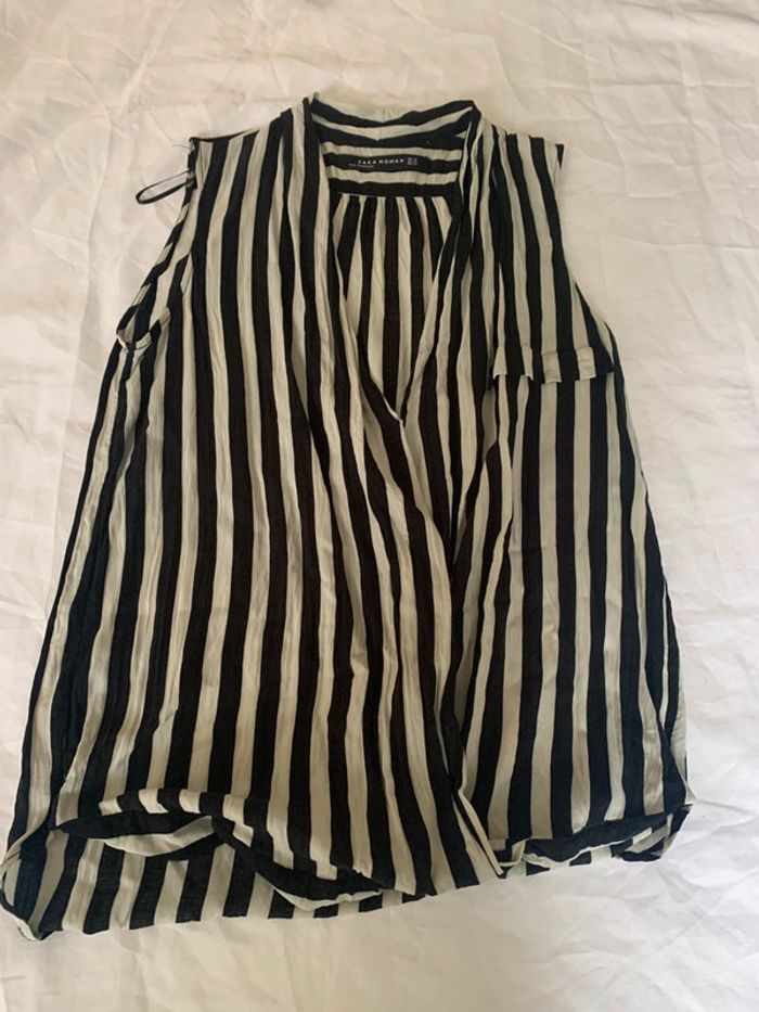 Chemisier manches courtes Zara taille XS