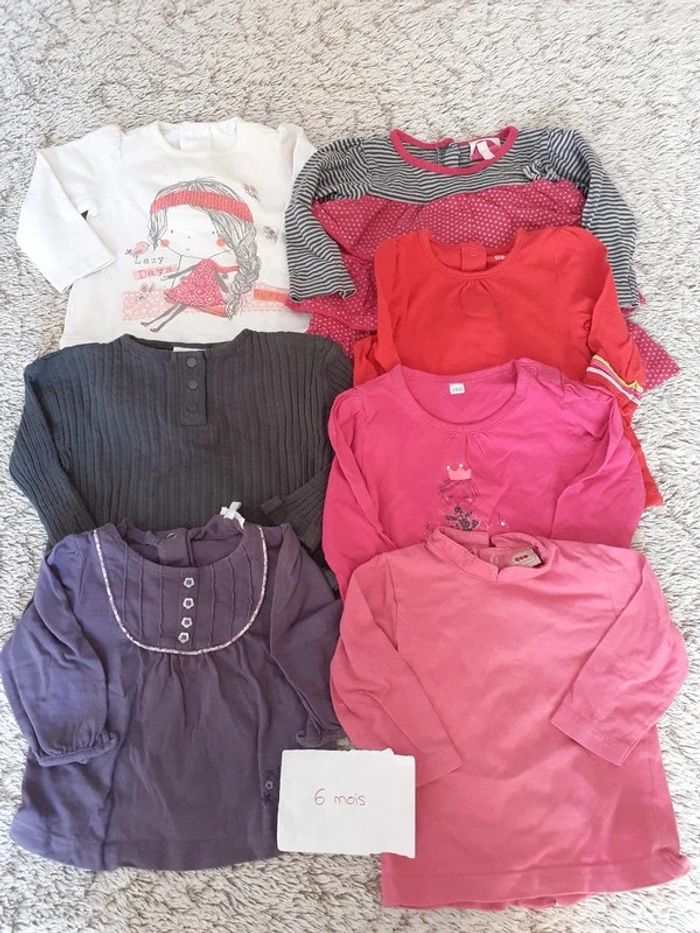 lot de 6 t-shirt 6 mois