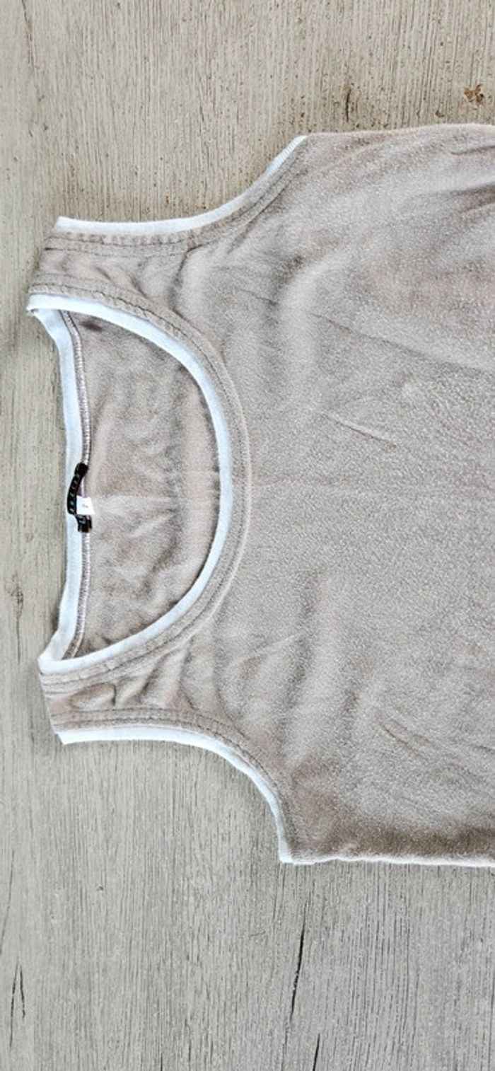 Débardeur beige et blanc Lola & Liza, taille 2 (38/40) - photo numéro 4