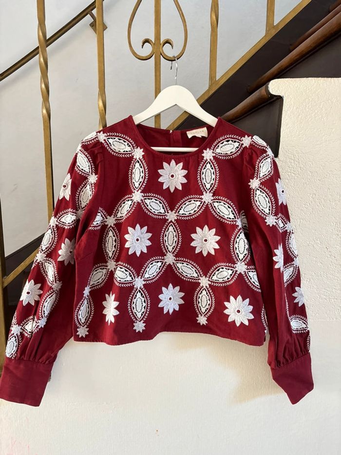 Blouse Sezane bordeaux