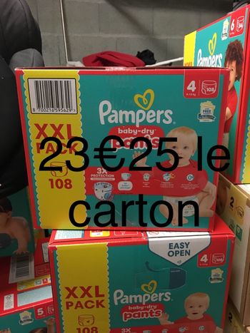 108 couches Pampers baby dry pants taille 4