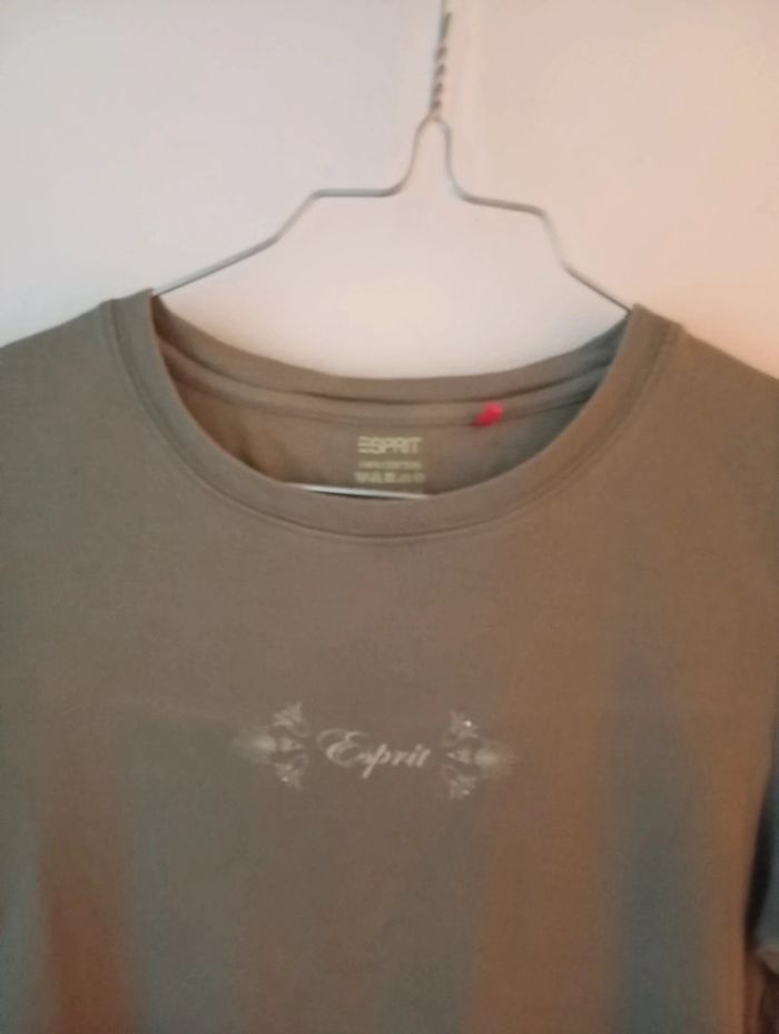 Tee shirt manches courtes kaki esprit taille M - photo numéro 3