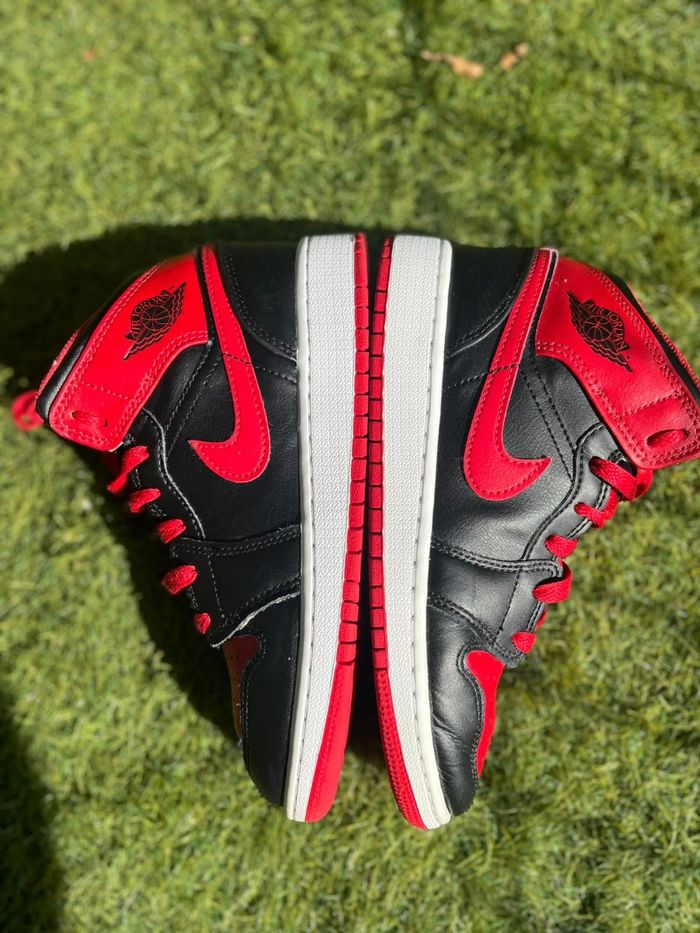 Nike Air Jordan Mid  rouge et noir - Taille 36 - photo numéro 8