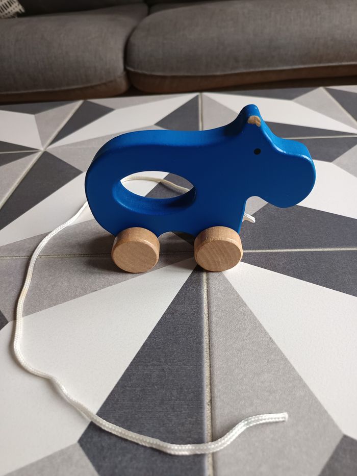 Jeu à tirer en bois hippopotame Oxybul - photo numéro 2